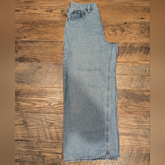 💙❄️Classic Light Blue Extra Highwaist, Baggy Wide Leg, Denim Jeans 👖🎁 - Picture 3 of 5